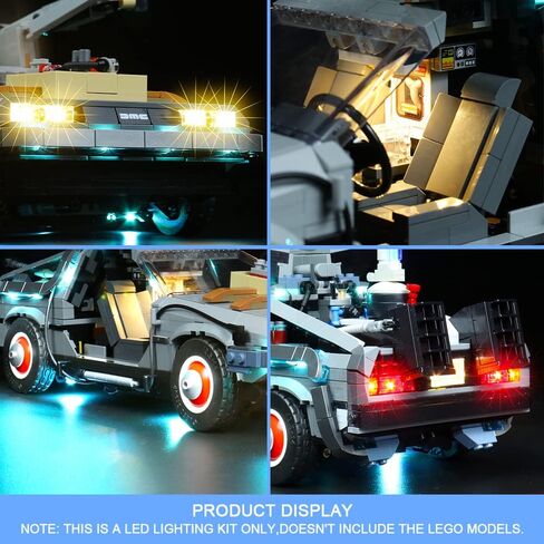 VONADO Light Kit Compatible with Lego Delorean 10300 - Lego Sets Not Included, Led Lighting Kit Compatible with Lego Back to The Future Time Machine Time-Travel Car (Standard Version) in Saudi Arabia