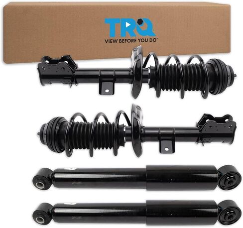 TRQ Front and Rear Complete Strut Assembly & Shock Absorber Kit Complete Strut & Coil Spring Assembly Compatible with 2012-2017 Fiat 500 in Saudi Arabia