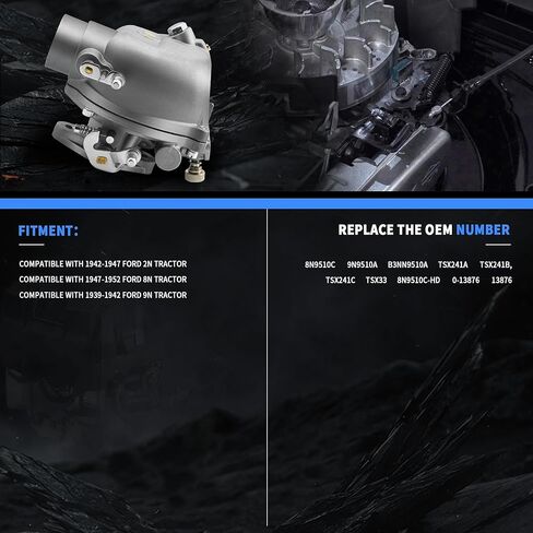 المكربن ​​8N9510C-HD Carb متوافق مع Ford Tractor 2N 8N 9N عالي التحمل يحل محل 8N9510C، TSX33، TXS241 in Kuwait