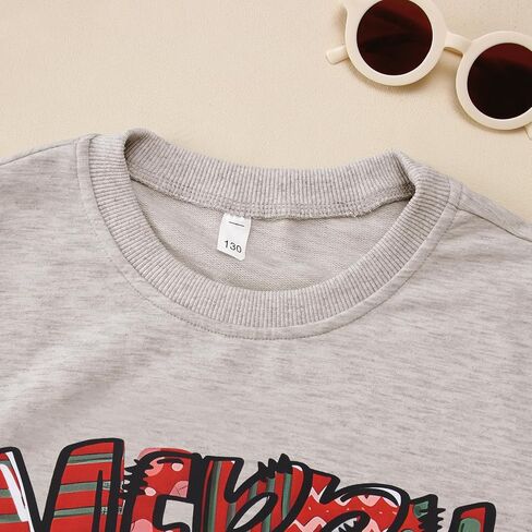 بلوزات عيد ميلاد سعيد ومشرق للأطفال صبي فتاة عيد الميلاد البلوز قميص طاقم الرقبة بلايز كم طويل ملابس الخريف in Kuwait