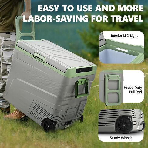 EUHOMY 12 Volt Refrigerator, 48QT(45L) 12V Fridge, Electric Cooler 12/24V DC 110-240V AC, Car Refrigerator -4℉~68℉, Portable Freezer for Camping, Trip, Truck, Home in Saudi Arabia