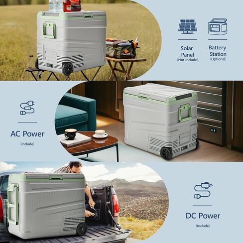 EUHOMY 12 Volt Refrigerator, 48QT(45L) 12V Fridge, Electric Cooler 12/24V DC 110-240V AC, Car Refrigerator -4℉~68℉, Portable Freezer for Camping, Trip, Truck, Home in Saudi Arabia