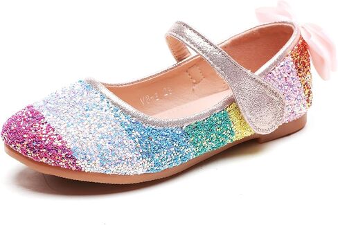 حذاء باليه مسطح للفتيات بألوان قوس قزح لامع الأميرة ماري جين in Kuwait