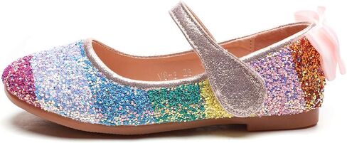 حذاء باليه مسطح للفتيات بألوان قوس قزح لامع الأميرة ماري جين in Kuwait