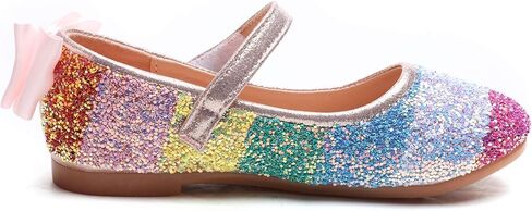 حذاء باليه مسطح للفتيات بألوان قوس قزح لامع الأميرة ماري جين in Kuwait