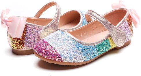 حذاء باليه مسطح للفتيات بألوان قوس قزح لامع الأميرة ماري جين in Kuwait