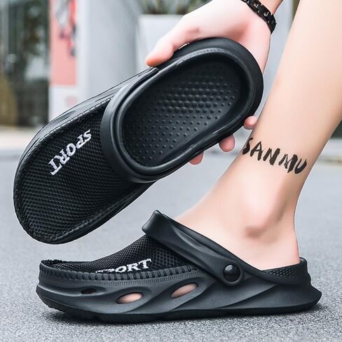 Men's Clogs Shoes Slippers Anti-Slip Beach Adjustable Back Strap Comfort Lightweight Quick Dry Sandals for Casual Outdoor in Saudi Arabia