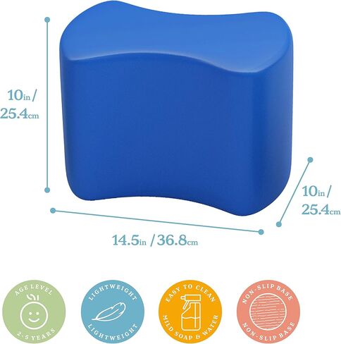 ECR4Kids SoftZone Butterfly Stools, Soft Foam Modular Seating Set for Toddlers (6-Pack) Earthtone in Saudi Arabia