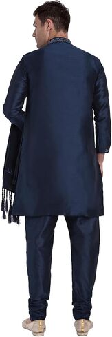 SKAVIJ Kurta Pajama for Men with Jacket and Scarf Indian Wedding Party Dress in Saudi Arabia