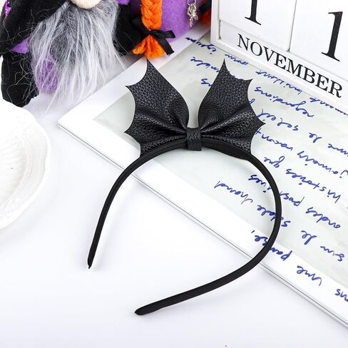 Halloween Bat Headbands for Women Bat Wings Girl Black Devil Horns Headband Cosplay Costume Hair Accessories in Saudi Arabia