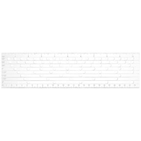 BENECREAT 10.6x2.6inch Corset Lacing Hole Guide, 8 Different Spacing Distances Hole Punches Tool Rectangle Acrylic Rulers for Mark Grommets on Corsets, Hole: 5mm