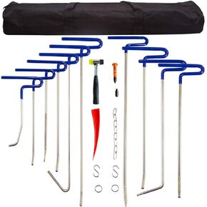 LadyRosian Dent Removal Rods Set Paintless Dent Repair Tools for Car Dent Remover Puller Hail Damage Repair Kit (B2-B11)