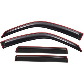 Lightronic WV194751 in-Channel Side Window Deflectors Visors Vent Rain Guards, Dark Smoke, 4-Pieces Set, Fits 1996-2002 Toyota 4Runner