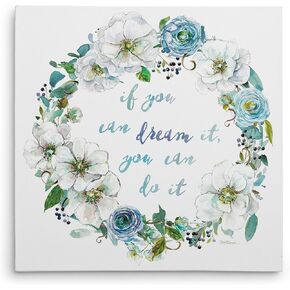 Wexford Home Dream Wreath Gallery Wrapped Canvas Wall Art, 24x24