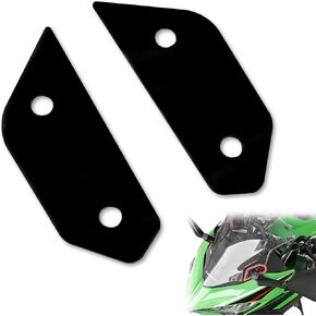 Motorcycle Split Front Windshield Side Trim for Kawasaki Ninja 400 Z400 2018-2024, Black Windscreen Side Decorative Strip Trim for Kawasaki Ninja 400 Z400 2018-2024 Accessories