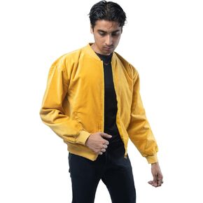 Men’s Velvet Bomber Jacket,Lightweight Front Zipper, Full Sleeve Windbreaker Regular Fit Smooth Velvet Jackets in Kuwait