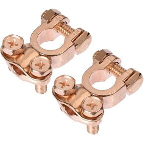 uxcell Battery Terminal Clamps Positive Negative 13mm 11mm Set Copper 1 Pair