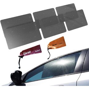 Sun Bat Static Cling Window Shade (6Pack)-The Only Certified Car Window Sun Shade for Baby Proven to Block 98.80% UVR Visible Car Seat Sun Protection Film