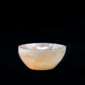 Selenite Crystal Bowls for Smudging, Healing, Recharging Crystals | Pure Selenite Smudge Bowl & Crystal Charging Station Ethically Sourced in Morocco, Orange (4 Inch)