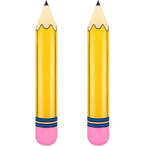 4 Pcs Large Pencil Balloons Back to School Inflatable Pencil Balloon Graduation Party Decoration for Back to School Classroom Garden Room Birthday Party Decorations