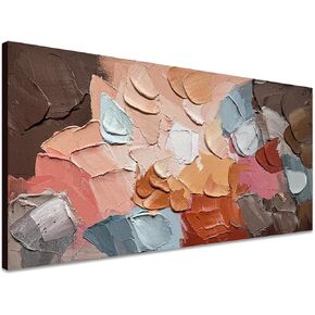 Handmade Textured Paintings Colorful Abstract Canvas Wall Art for Living Room Bedroom Modern Home Office Decor