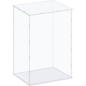 MECCANIXITY Acrylic Display Case Box Clear Dustproof Protection Showcase 6.3x6.3x14.1 Inch for Collectibles Display
