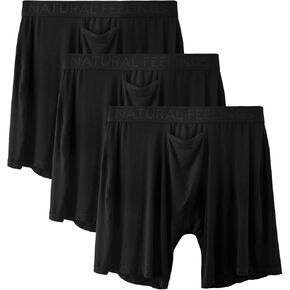 5Mayi Mens Boxer Briefs 3 Pack Premium Modal Men's Underwear Moisture-Wicking Soft Pouch with Horizontal Fly