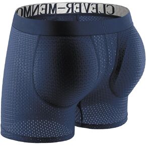 Evankin Mens Butt Padded Boxer Briefs Breathable Mesh Underwear Butt Enhancer Underpants with Hip Pad