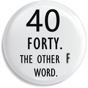 40th Birthday Gifts Women for Men, Funny Birthday Button Pins Gifts for Women for Men, Bling Happy 40 Birthday Pin Badge Gift Ideas for Adults, Mother Father Birthday Party Supplies Party Favors