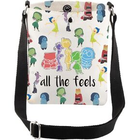 CMNIM Cartoon Emotion Gift Inside Movie All The Feelings Characters Tote Bag Out Faces Merch Joy Anger Fear Sadness Handbags