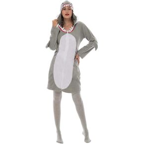EraSpooky Women's Shark Halloween Costume Onesie Dress Pajama