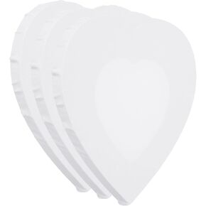 PATIKIL Paint Canvases for Painting, 2 Pack 16x16 Inch Heart-Shaped Wood Frame Stretched Blank Art Canvas Board Panels for Acrylic, Oil, Tempera Painting, White
