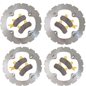 Can Am Maverick X3 Ridge Rider Rotor and Pad Kit Full Vehicle Set 2017, 2018, 2019, 2020, 2021, 2022, 2023, 2024 (Ceramic Pad & Rotor Set)