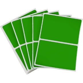 ChromaLabel 2x3 Inch Rectangle Stickers, High Visibility Sticker Tags Color Coding Labels, Easy to Write On Labels - 150 Stickers per Variety Pack, 5 Assorted Color Matte Finish Fluorescent Stickers