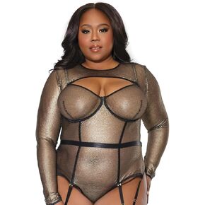 Coquette womens Gold and Black Shrug