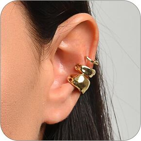 Ear Cuffs Non Piercing Cubic Zirconia Ear Cuff Earrings for Women Trendy Gold Clip on Earrings for Women Gifts Trendy Stuff Hypoallergenic Cartilage Earrings Jewelry