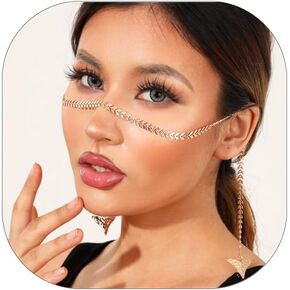 Nose Chain for Women Face Chain Gothic Vintage Accessories Party Costume Prom Jewelry…