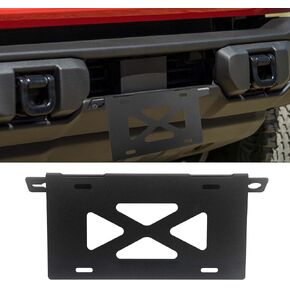 Front License Plate Bracket Fit for Bronco 2021 2022 2023 2024 2/4-Door, License Plate Mounting Holder Front License Plate Frame Black