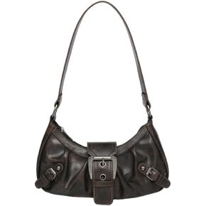Shoulder Bag Faux Leather Small Shoulder Purse for Women, Trendy Womens Purses and Handbags, Retro Crescent Bag