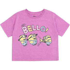 Minions Girls Boxy Drop Shoulder T-Shirt Little Kid to Big Kid Sizes (4-14-16)