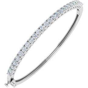 2 1/5 Carat Diamond Womens Bangle Bracelet in 10K Gold