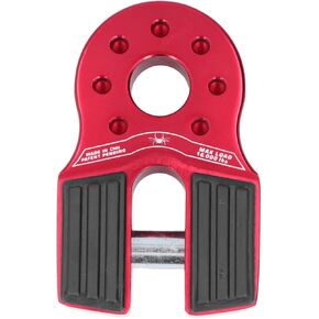 Akozon Winch Shackle Mount, 16000lb Loading Flat Winch Hook Mount Aluminium Alloy Towing Shackle Mount Universal For UTV SUV Pickup (Red)