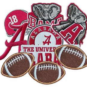 9PCS Georgia Iron on Patches, Football Patches for Jeans, T-Shirts, Backpacks, Hats and More