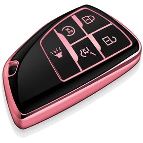 Tukellen for Chevy Key Fob Cover Soft TPU Full Protection Key Case Compatible with 2022 2023 2024 Silverado 1500 GMC Sierra 1500, 2024 Silverado Sierra 2500HD 3500HD (Blue, 5 Buttons)