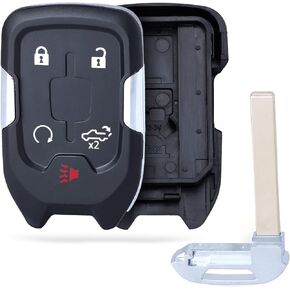 Car Key Fob Shell Case Housing Replacement for GMC Sierra 2019 2020 2021 for Chevy Silverado 2019 2020 HYQ1EA HYQ1ES 5 Buttons,Just a Key Shell