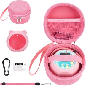 YouKnow Travel Case and Silicone Cover Compatible with Punirunes Interactive Toy Digital Pet, with Full Coverage PET Clear Film (Silicone and Carrying Case) (Teal)