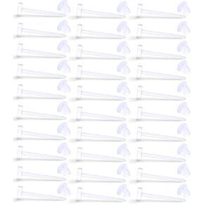 Kridzisw Clear Plastic Earrings Stud Hypoallergenic Lobe Earrings Stud for Surgery Sensitive Ears Clear Ear Hole Retainer Earring Spacers Piercing Jewelry for Men Women, Silicone Rubber Backs Earnuts
