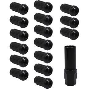 M12x1.5 Lug Nuts Set, 16 Pcs Spline Lug Nuts with Socket Key, ATV Aftermarket Wheels Lug Nuts for Polaris Ranger, RZR 1000 XP 900,Can Am X3 Honda Pioneer 500, 700, 1000