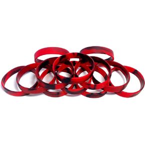 TheAwristocrat 1 Dozen (12) Multi-Pack Blank Rubber Wristbands Silicone Bracelets - Select from a Variety of Colors