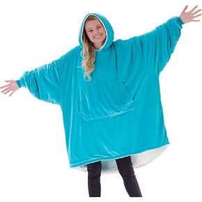 THE COMFY Original | Oversized Microfiber & Sherpa Wearable Blanket, Seen On Shark Tank, One Size Fits All